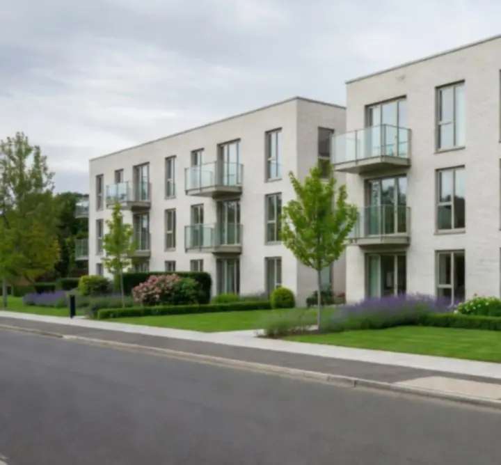 Modern UK apartment building exterior managed by WAI PROPERTIES LTD